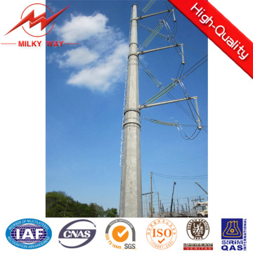 HDG 15m 800dan Metal Power Pole para transmisión de potencia